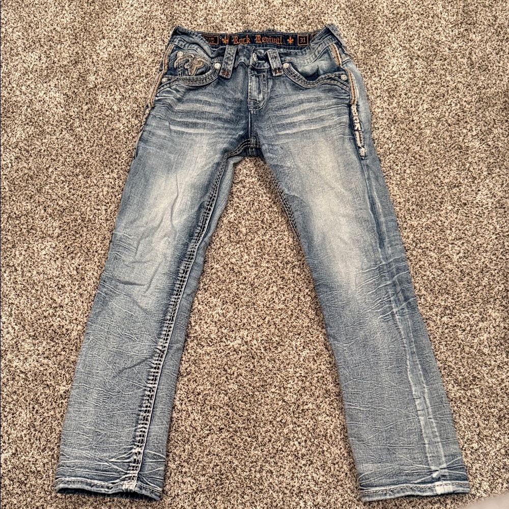 Rock Revival Light Blue Slim Jeans